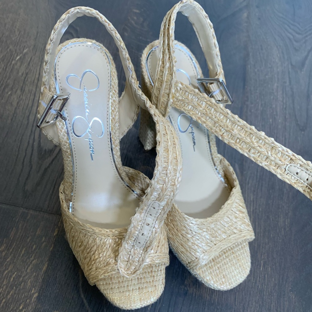 Raffia Platform Sandal - Never Worn. - image 3